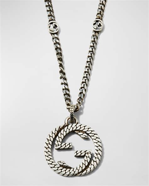 gucci mens silver chain|men's silver chains gucci.